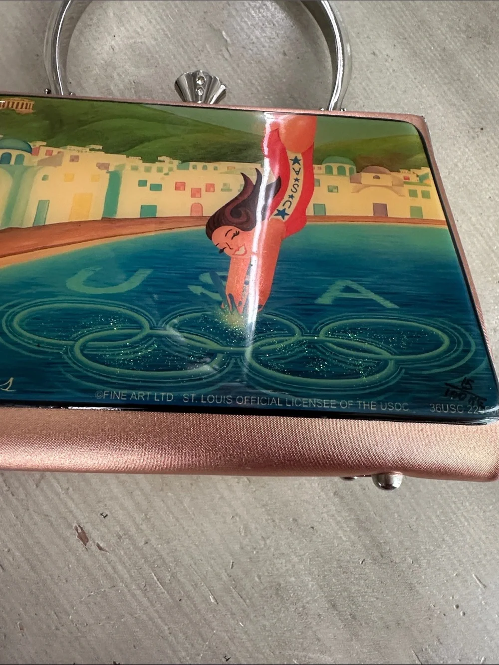 Vintage Debbie Brooks St. Louis Licensee of the USOC Clutch